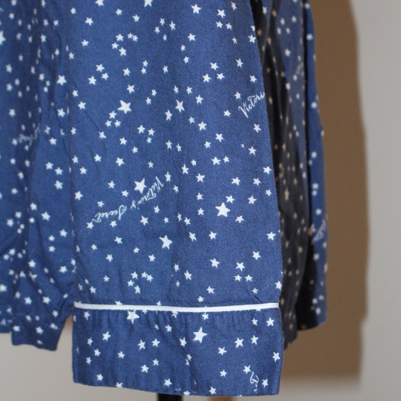 Victoria's Secret, stars button down long sleeve pajama top - Picture 3 of 8